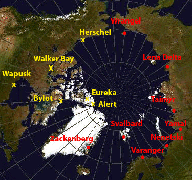 IPY arctic predators field sites